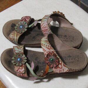 L'ARTISTE size 39 flower sandal shoes Aymee